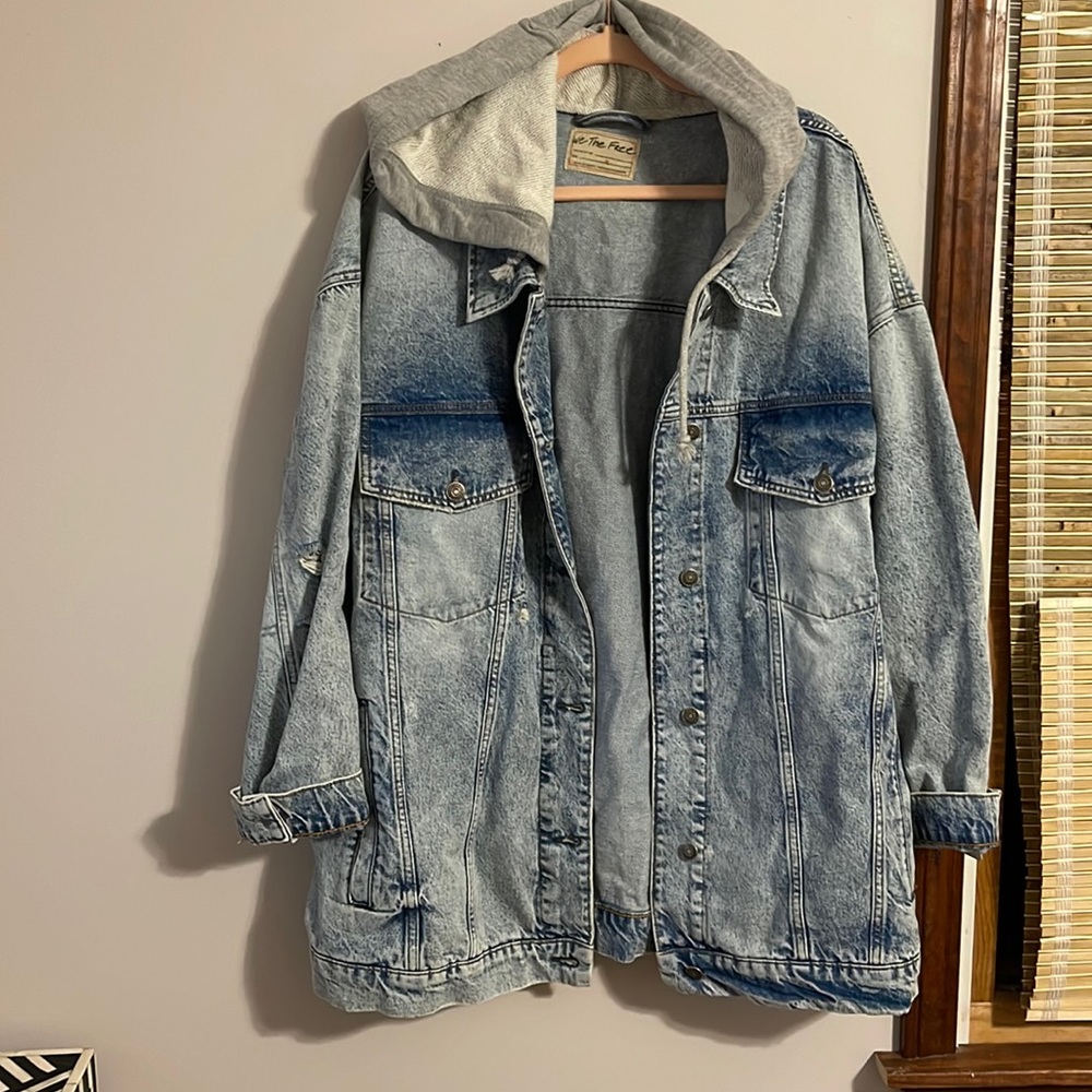 Free people oversized denim jacket